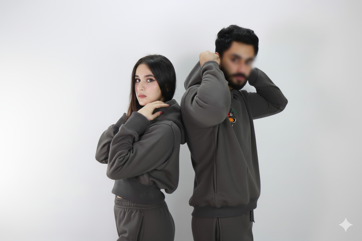 Couple Embroidered Track Suits