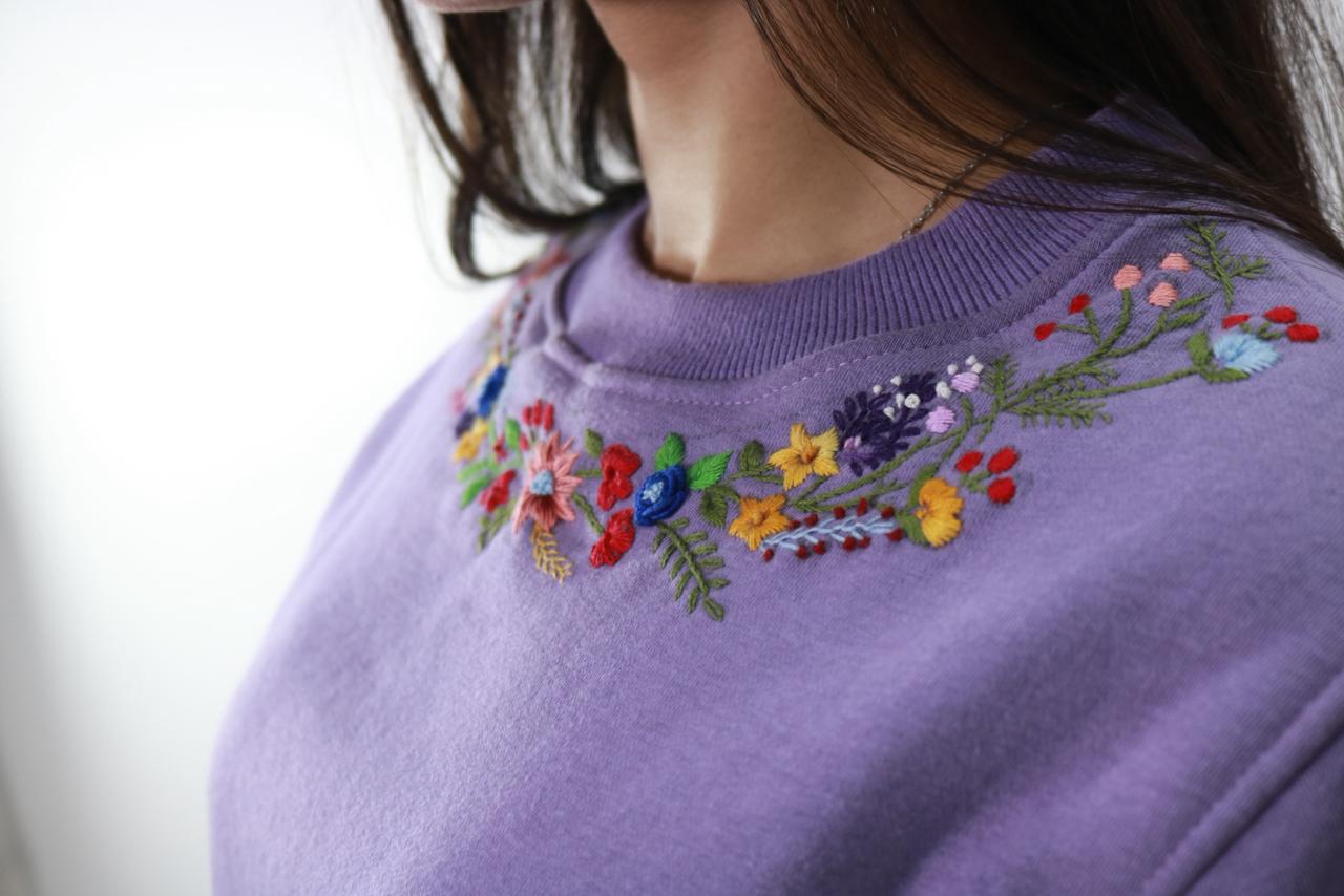 Embroidered Round Neck Shirt