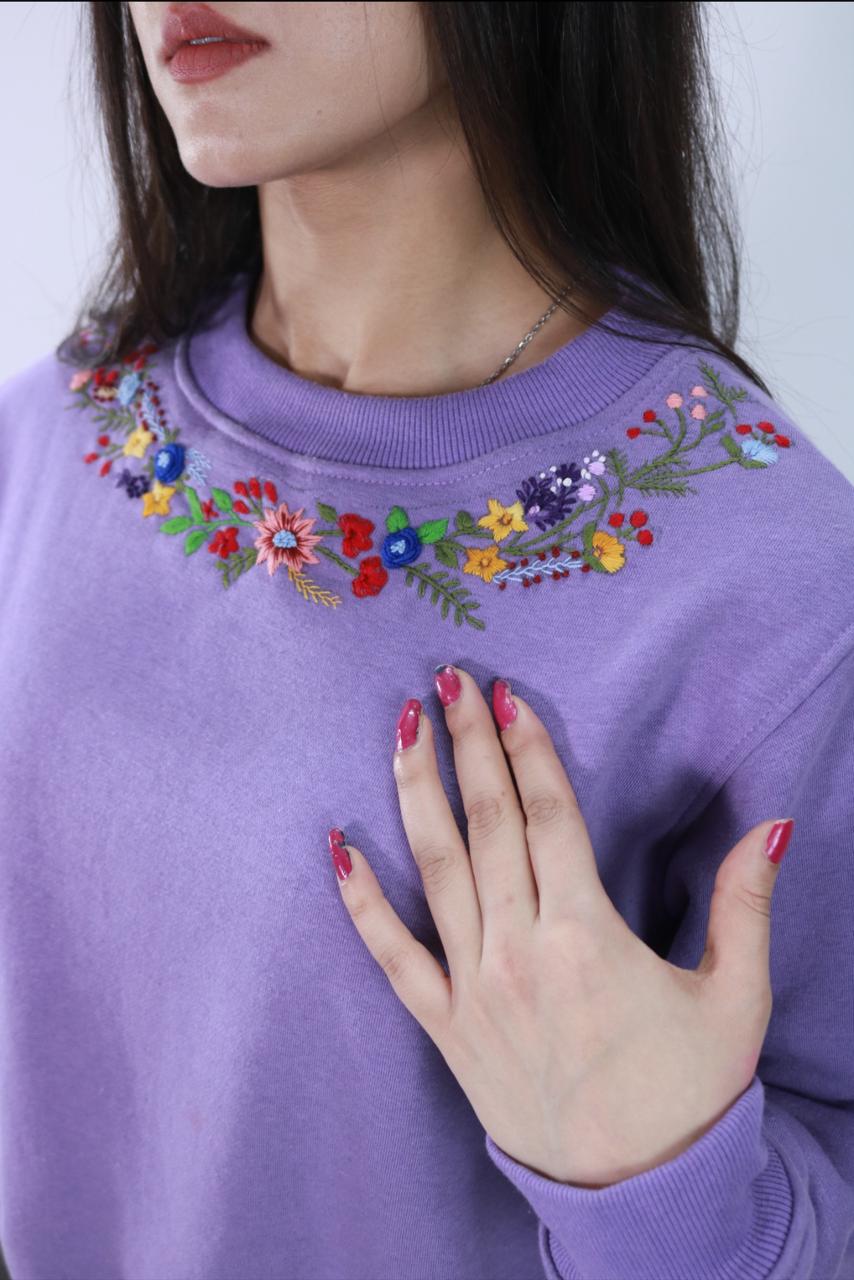 Embroidered Round Neck Shirt