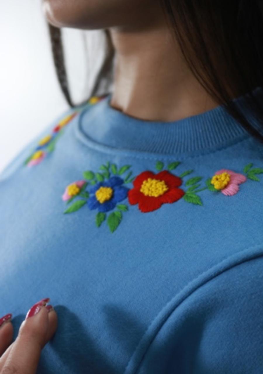 Embroidered Round Neck Shirt