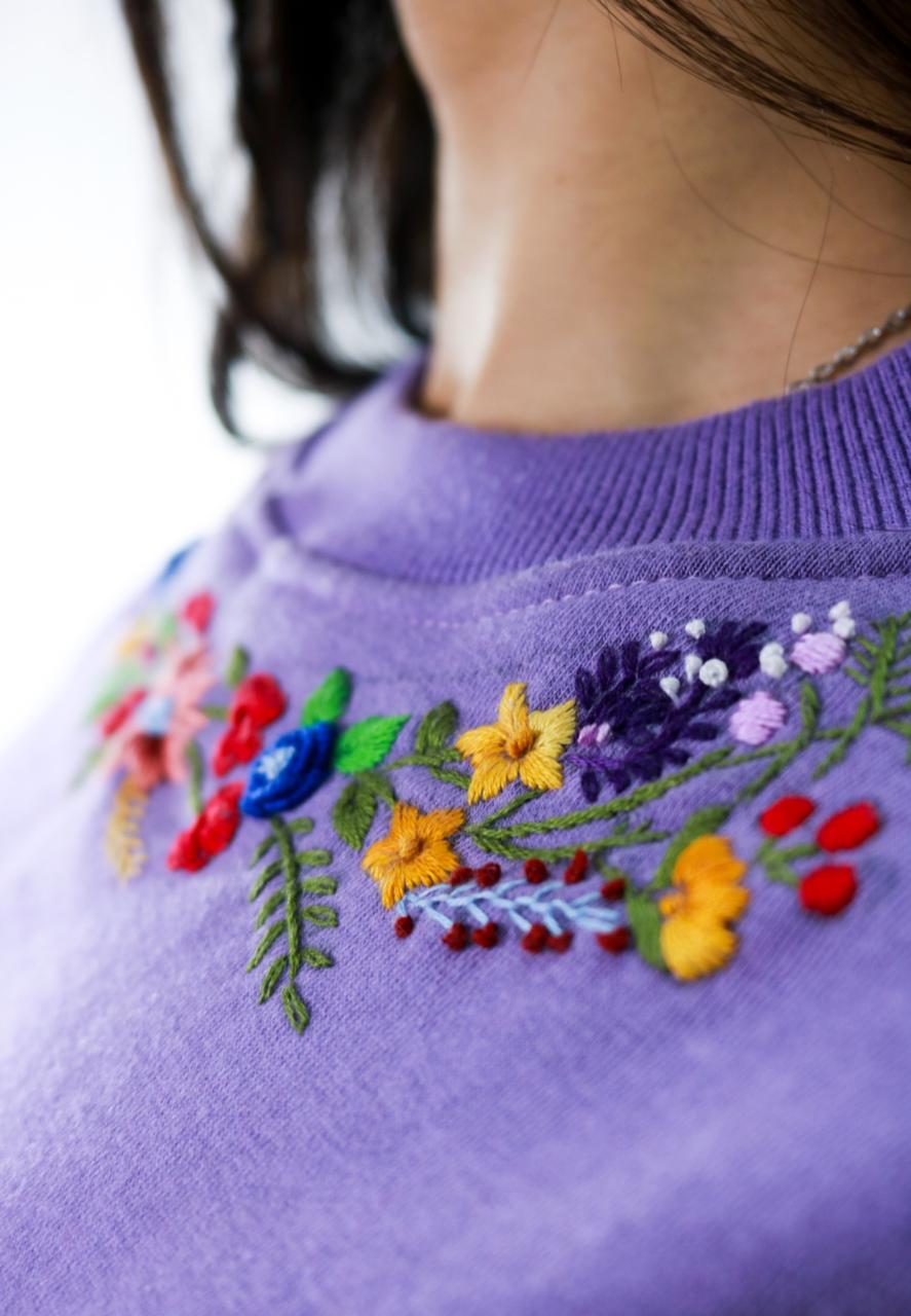 Embroidered Round Neck Shirt